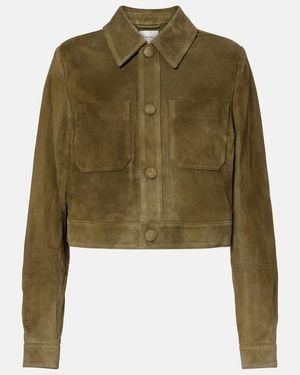 FRAME The Small Suede Jacket - Green
