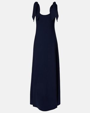 Oscar de la Renta Wool-Blend Gown - Blue