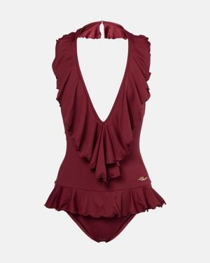 Chloé Banador Con Volantes - Rojo