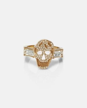McQueen Ring Mit Kristallen - Weiß