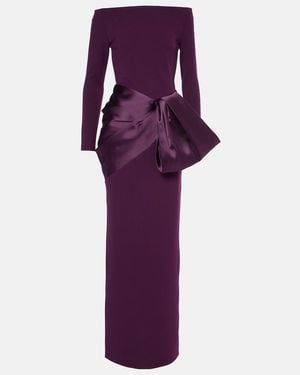 Solace London Kori Off-Shoulder Gown - Purple