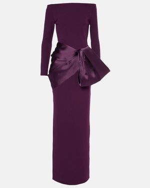 Solace London Kori Off-Shoulder Gown - Purple
