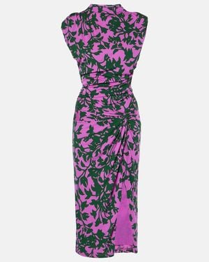 Diane von Furstenberg Aviel Printed Midi Dress - Purple