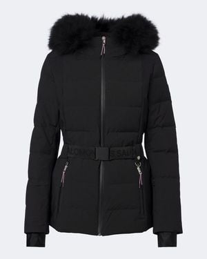 Yves Salomon Chaqueta De Esqui Con Borrego - Negro