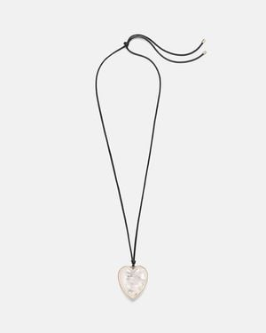 Jennifer Fisher 14Kt-Plated And Leather Necklace With Quartz - Metallic