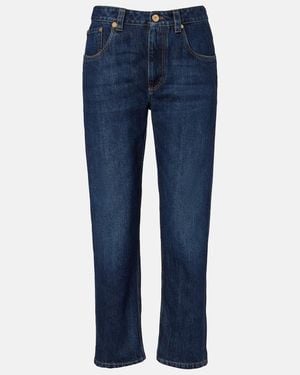 Brunello Cucinelli Cropped Straight Jeans - Blue