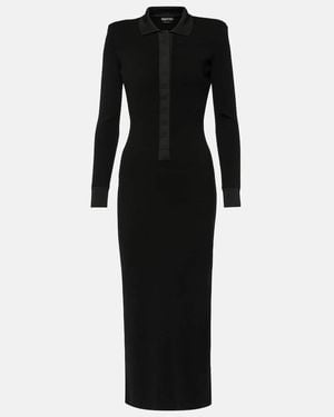 Tom Ford Wool And Silk-Blend Maxi Dress - Black