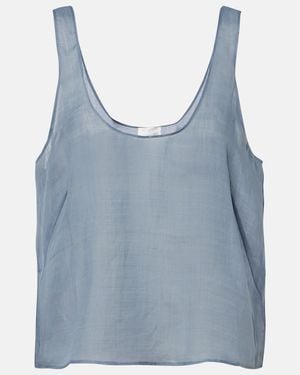Leset Top Niko Aus Leinen - Blau
