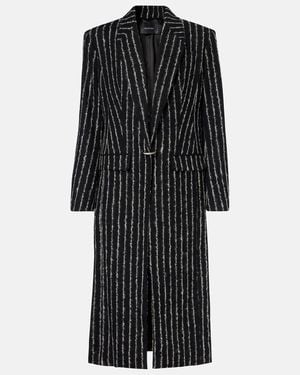 Mugler Mantel Aus Einem Wollgemisch - Schwarz
