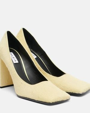 Alaïa Calf Hair Court Shoes - Yellow