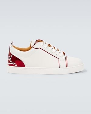 Christian Louboutin Fun Louise Junior Leather Low-Top Trainers - White