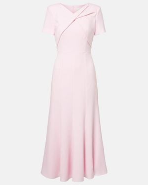 Roland Mouret Draped Cady Midi Dress - Pink
