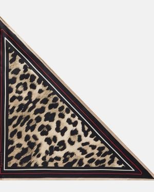 Givenchy Leopard-Print Silk Scarf - Black