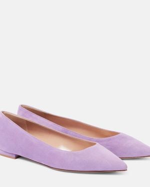 Gianvito Rossi Gianvito Suede Ballet Flats - Pink
