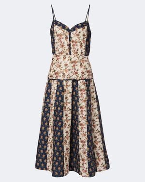 Polo Ralph Lauren Floral Cotton And Silk Midi Dress - Multicolour