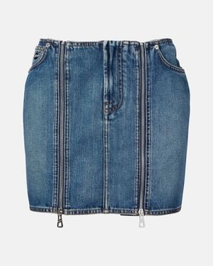 Jean Paul Gaultier Denim Miniskirt - Blue