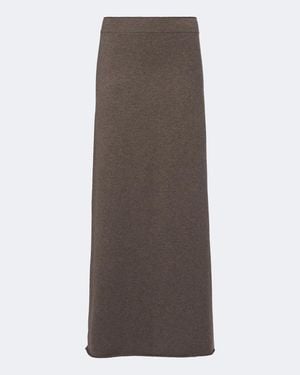 arch4 Parker Cashmere Maxi Skirt - Brown