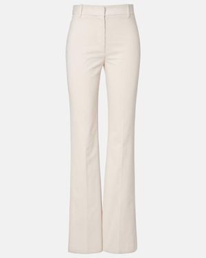 Nili Lotan Corette Cotton Corduroy Straight Trousers - White