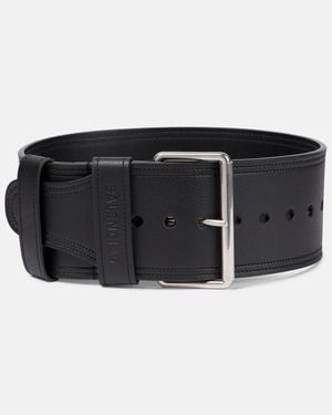 Balenciaga Guertel Force Aus Leder - Schwarz