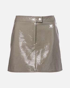 Courreges Vinyl Miniskirt - Grey