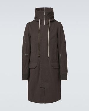 Rick Owens Oversize-Mantel Aus Baumwolle - Braun