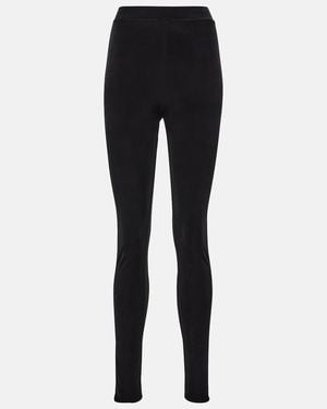Alexandre Vauthier Jersey Leggings - Black