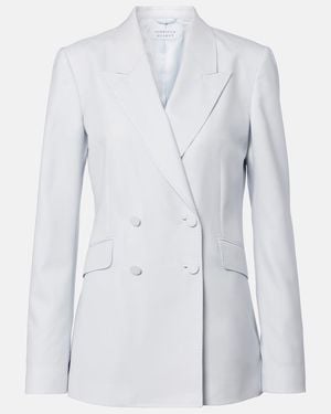 Gabriela Hearst Angela Wool And Silk Blazer - Blue