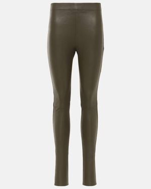 JOSEPH Leggings Aus Leder - Grün