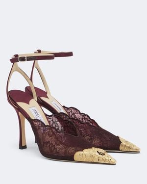 Jimmy Choo Pumps Faiz Mit Spitze - Braun
