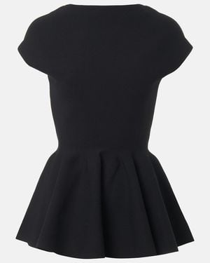 Alaïa Peplum Top - Black
