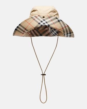 Burberry Check Gabardine Hat - Metallic