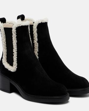Tod's Gommino Suede Chelsea Boots - Black