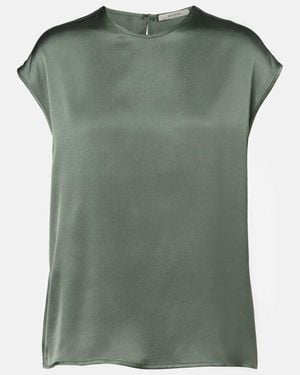 Asceno Top Dasha De Sarga De Seda - Verde