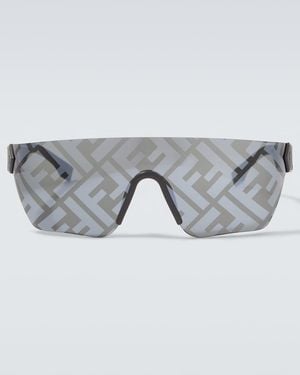 Fendi Ff Squared Shield Sunglasses - Grey