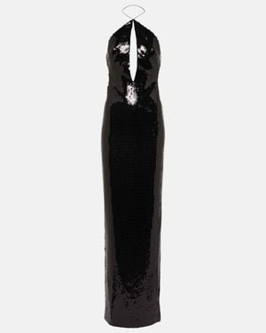 Monot Elsa Cutout Sequined Gown - Black