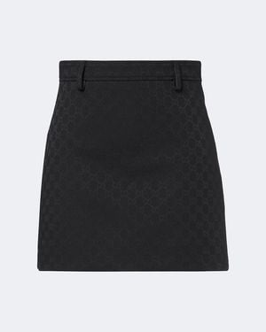 Gucci Gg Miniskirt - Black