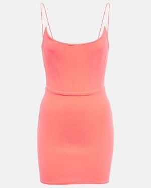 Alex Perry Caine Corset Minidress - Pink