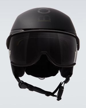 Bogner Leather-Trimmed Ski Helmet - Black