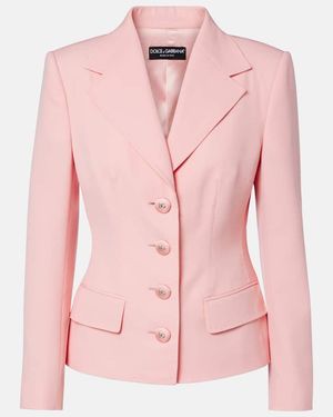 Dolce & Gabbana Collegejacke Aus Einem Wollgemisch - Pink
