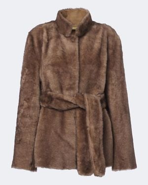 Nour Hammour Elsa Shearling Jacket - Brown