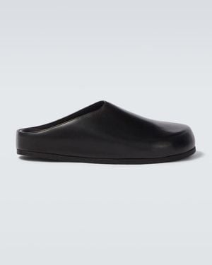 Studio Nicholson Wearing Leather Mules - Black