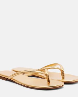 Gianvito Rossi Sandalen Calypso Aus Metallic-Leder - Natur