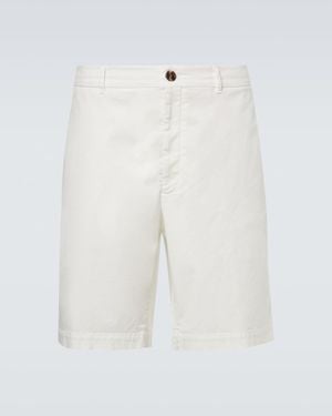 Brunello Cucinelli Cotton-Blend Bermuda Shorts - White
