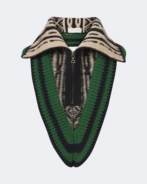 Dries Van Noten Wool Collar - Green