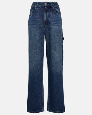 Isabel Marant Bymara High-Rise Cargo Jeans - Blue