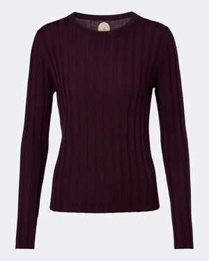 Jardin Des Orangers Ribbed-Knit Virgin Wool Jumper - Purple
