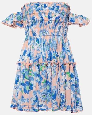 Poupette Aurora Floral Minidress - Blue