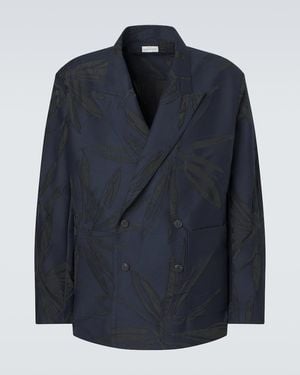 Dries Van Noten Blazer Aus Jacquard - Blau