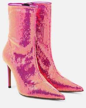 Alexandre Vauthier Sebert Sequined Ankle Boots - Pink