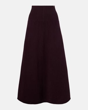 Extreme Cashmere N°388 Ease Cashmere-Blend Maxi Skirt - Purple